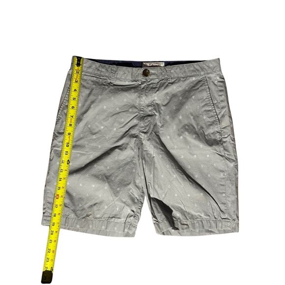 Original Penguin Men’s Anchor Print Shorts Gray 34 Chino Casual Nautical Summer - Picture 4 of 6
